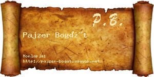 Pajzer Bogát névjegykártya